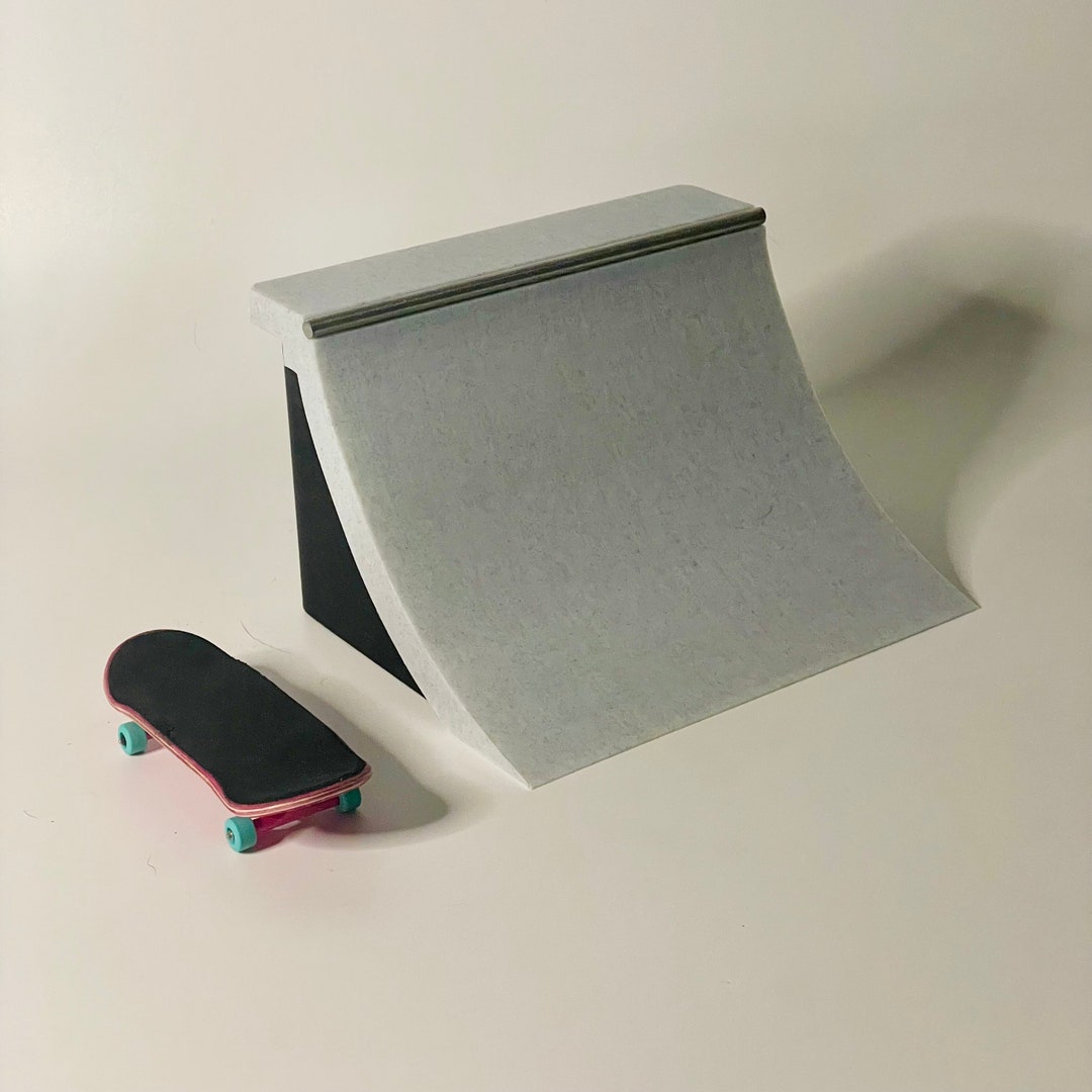 Fingerboard Plaza Quarter Pipe concrete 3D Printed Quarter Etsy