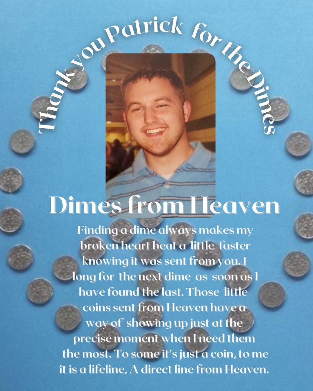 Dimes From Heaven Personalized Angel Art Image - Etsy