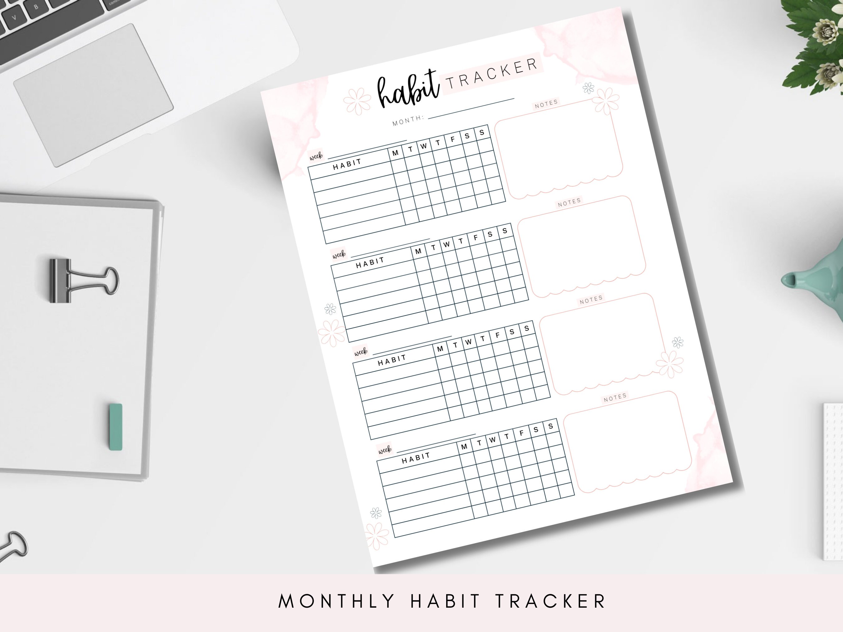 Habit Tracker|printable Monthly Habit Tracker|happy Planner Habit ...