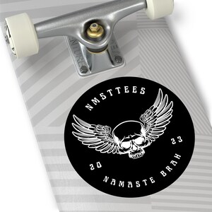 Flying Skull Logo Round Vinyl Stickers