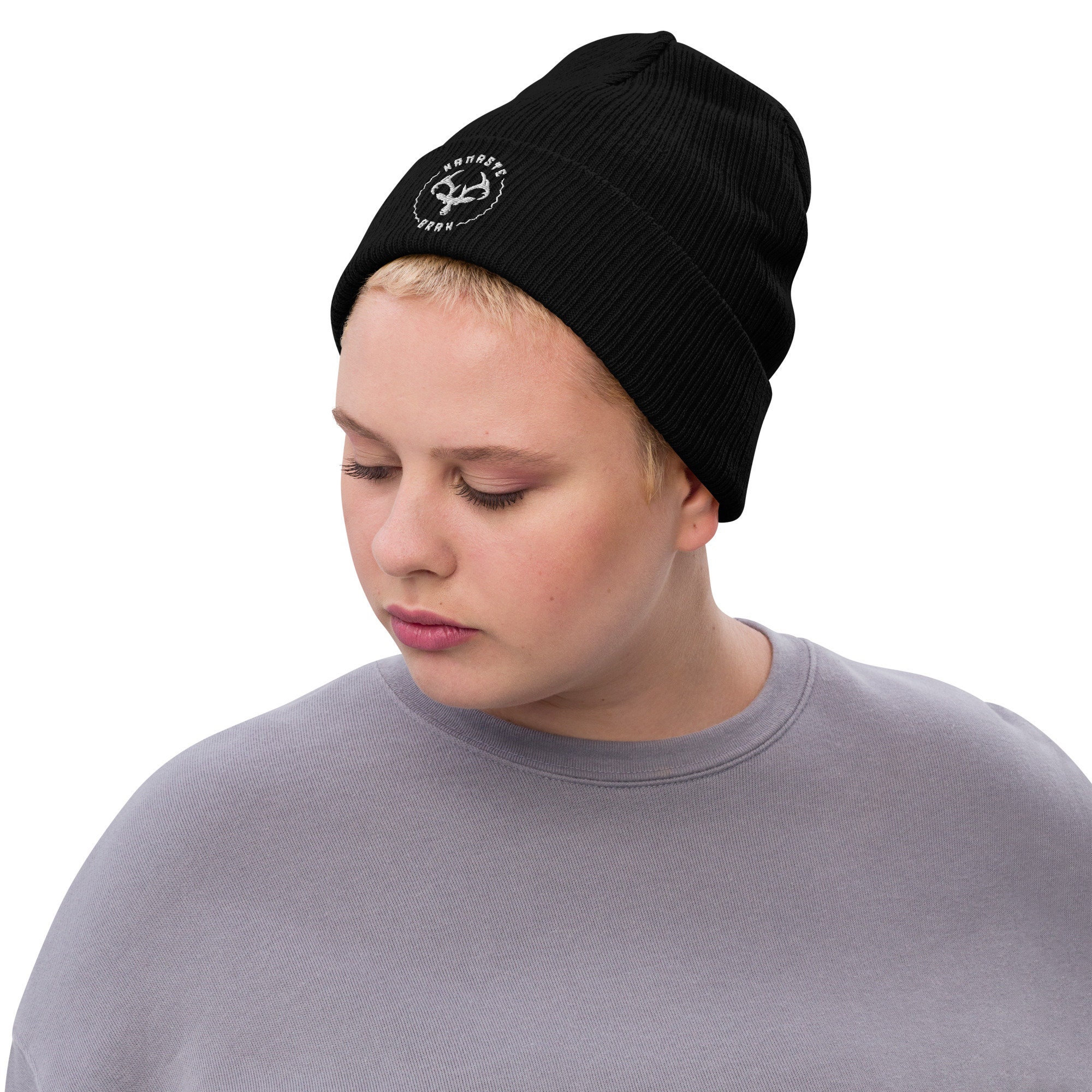 Namaste Buck Ribbed Knit Beanie - Etsy