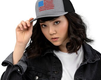 Cappello camionista bandiera americana all'ingrosso per il tuo negozio