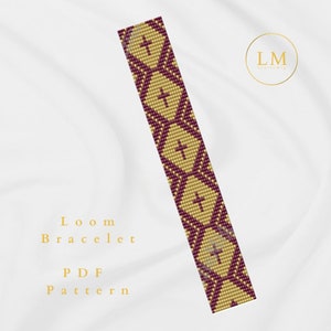 Bead Bracelet Pattern, Cross Bracelet Pattern, Loom Pattern Beading Loom Patterns, Woven Bracelet, Seed Bead Patterns Loom Bracelet Pattern