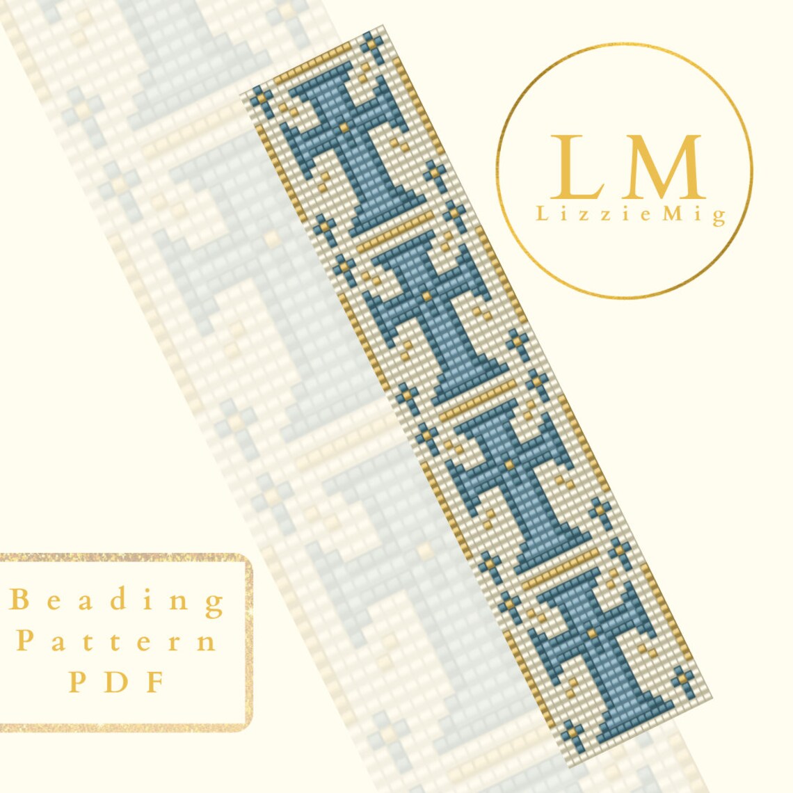 Loom Pattern Cross Cross Seed Bead Loom Bracelet Pattern, Geometric Woven Design (PDF ...