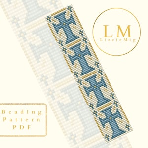 Bead Bracelet Pattern, Cross Bracelet Pattern, Loom Pattern Beading Loom Patterns, Woven Bracelet, Seed Bead Patterns Loom Bracelet Pattern
