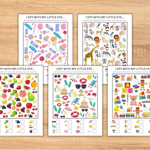 I Spy Printable Activity Sheets, I Spy Game For Kids, I Spy Game, Puzzles for Kids, Printable Activities for Kids, I Spy Puzzle, I Spy