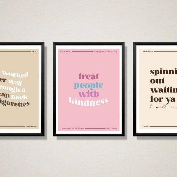 Lyric Typography Etsy