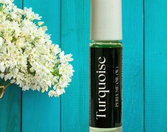 Turquoise Perfume Oil Impression: Alcohol-Free Roll On Scented Oil, Luxury Fragrance