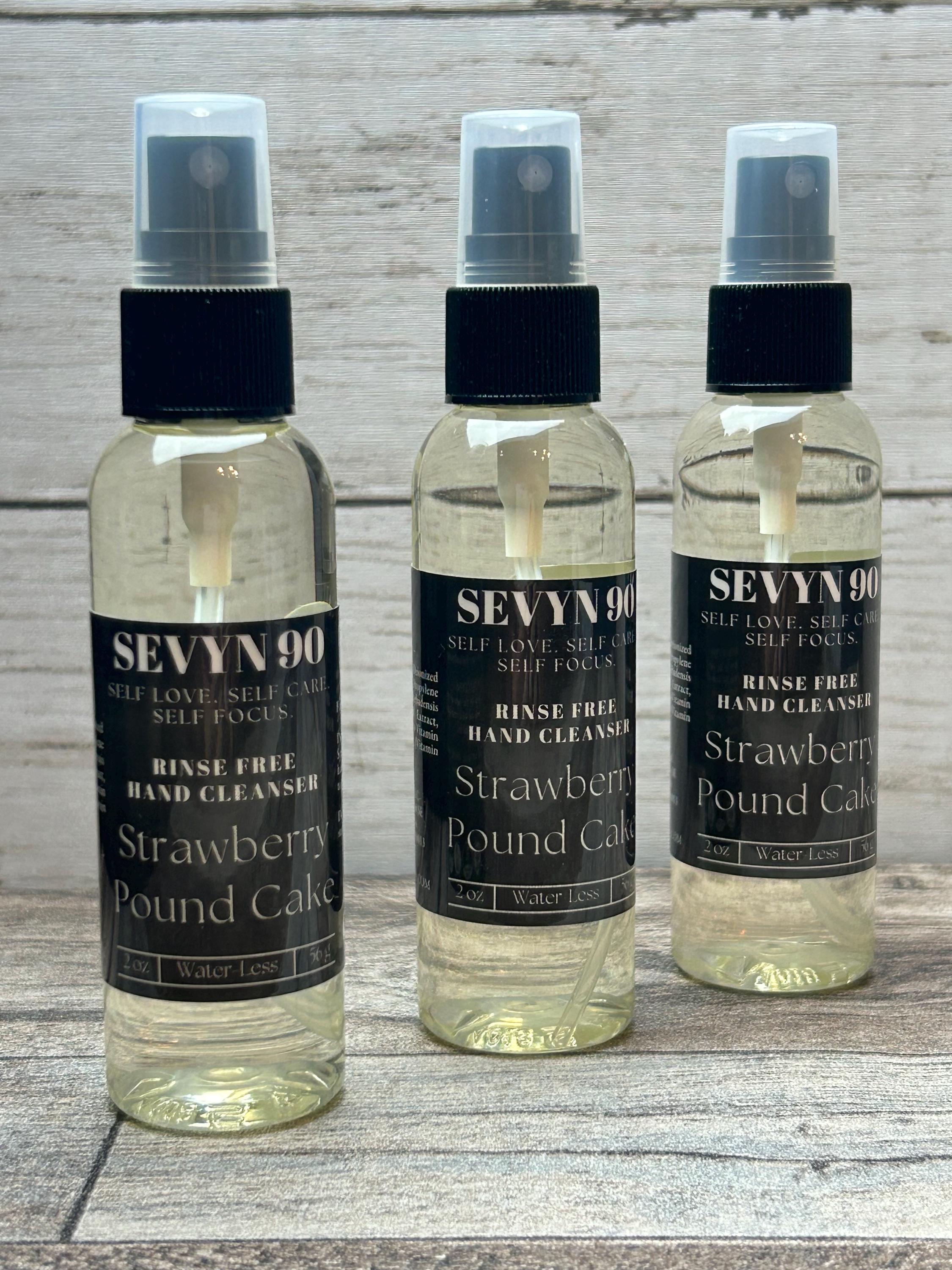 Strawberry Pound Cake Rinse-Free Hand Cleanser | Sprayable | Gift Ideas | On The Go Hand Cleanser | Purse Friendly