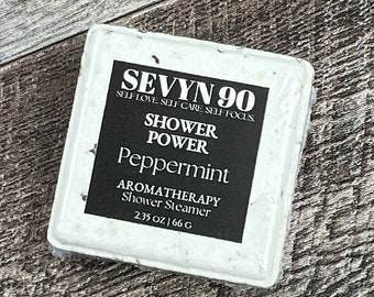 Peppermint Shower Power | Aromatherapy | Menthol Shower Steamer | Handmade | Shower Melts | Stress Relief |  Relax | Rejuvenate | Breathe
