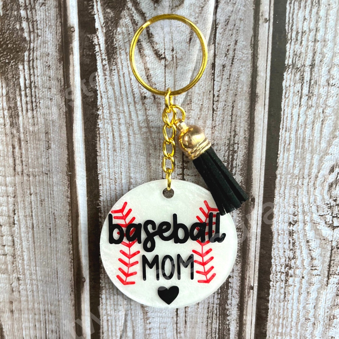Baseball Mom Keychain. Custom Keychain for Mom, Mothers Day Gift