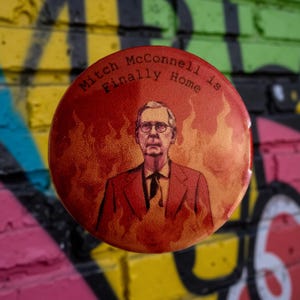 Mitch McConnell Pre-Death Gift Sticker - Button Pin or Magnet