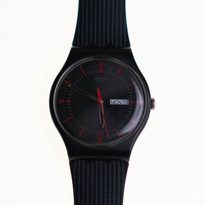 Swatch New Gent - SO29B710 - Gaet - Black Strap Dotted Grey - Used Refurbished