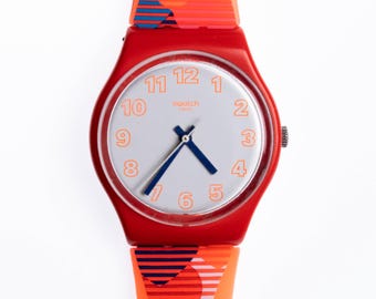 Swatch Watch - SUJK110 - FUNCKY RED TIE Swatch Jelly in Jelly Funky Red Tie Watch Sujk110 - Etsy Finland main image 2