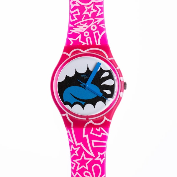 Reloj Swatch Standard para caballero - GP133 - Shout Out (Kidrobot) - Usado reacondicionado