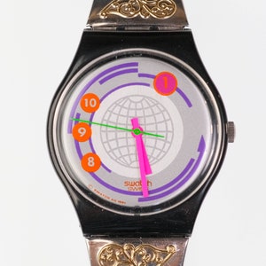 Swatch Gent - GB143 - EAN-kod - Metallnätarmband - Begagnat/Renoverat