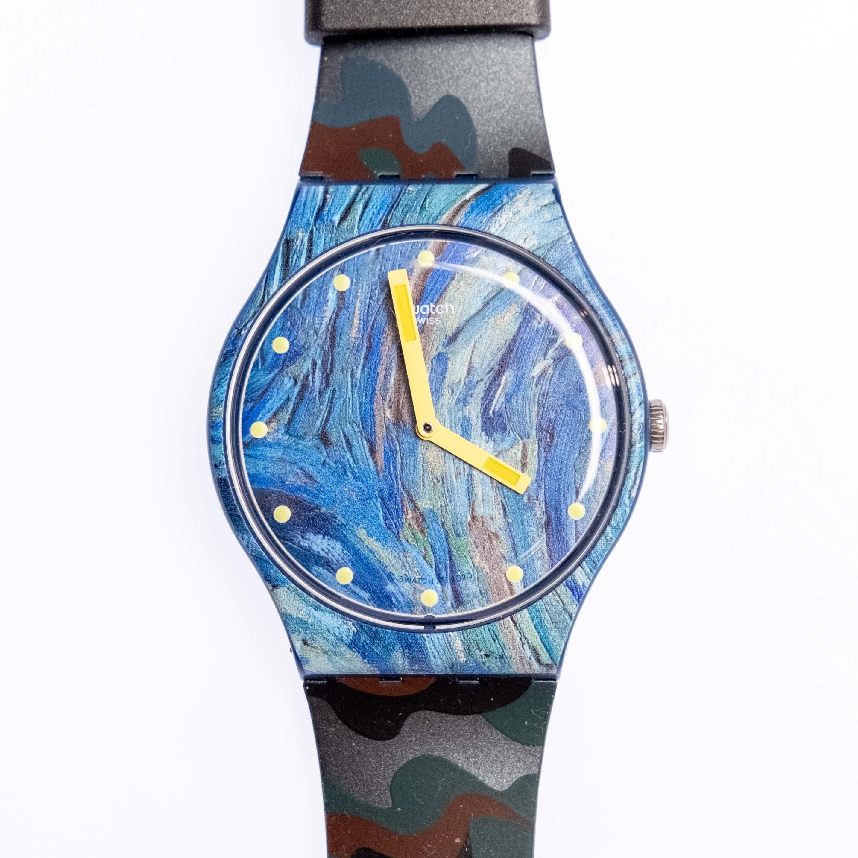 Swatch New Gent - SUOZ335 - the Starry Night - Grey Red Camouflage