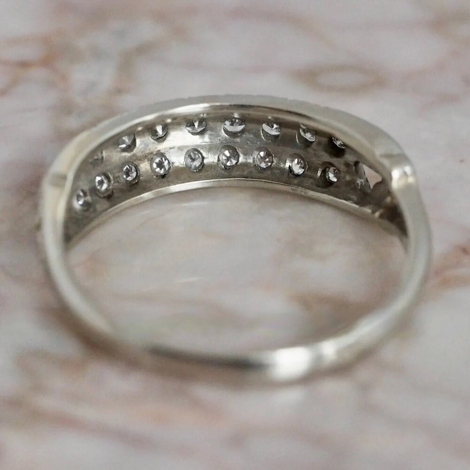 Vintage Engagement Ring, Stacking Band, 1.50ct Diamond, Art Deco ...