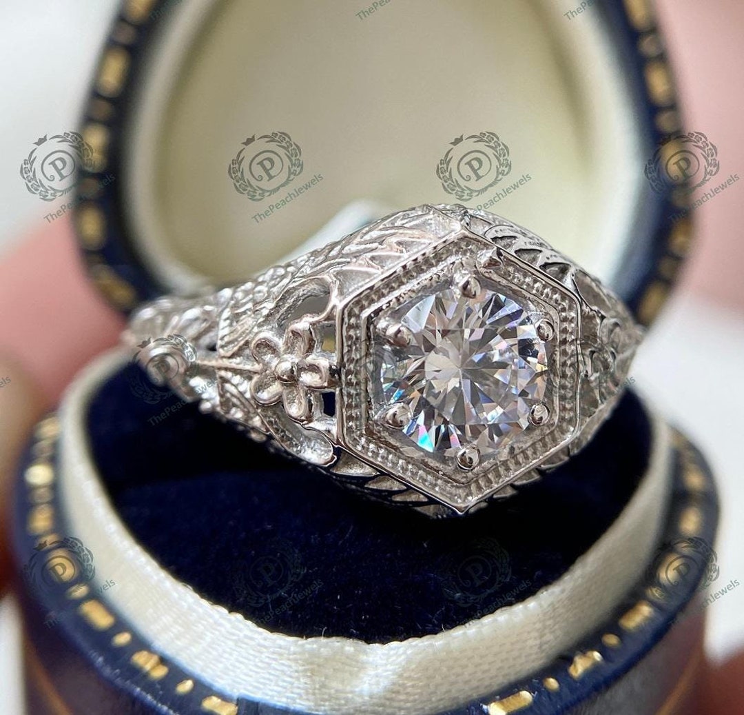 European Rings Designs 1880s Vintage Edwardian Old European Diamond Ethical Retro Geometric ...