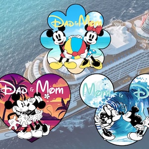 Mom and Dad Cruise Door Mickey and Minnie Magnet