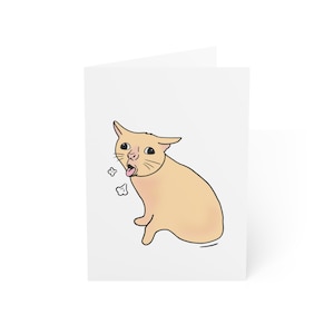 Carta Guarisci presto / Carta Guarisci divertente / Carta Guarisci / Carta gatto divertente / Meme Cat / Carta Meme Cat / Gatto divertente / Gatto stazionario