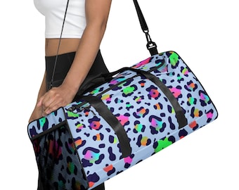 Leopard Print Duffle Bag | Multicolor Leopard Print | Leopard Print | Leopard Print Bag | Duffle Bag | Gym Bag | Cute Leopard Print | Cute