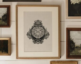 Art Print Vintage Clock | Wall Art Fall Decor