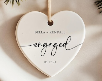 Engagement Christmas Ornament - Personalized First Christmas Engaged Ornament - Engaged Christmas Gift 2025