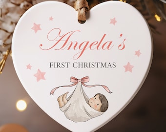 Baby's First Christmas Ornament - Personalized Baby Ornament - Girls Christmas Ornament 2025