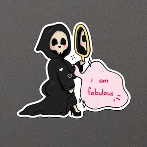 Big Booty Grim Reaper Sticker | I Am Fabulous