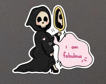 Big Booty Grim Reaper Sticker | I Am Fabulous