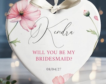 Personalized Maid of Honor Ornament - Custom Bridesmaid Proposal - Maid of Honor - Will You Be My Maid of Honor - Bridesmaid - Wedding 2025