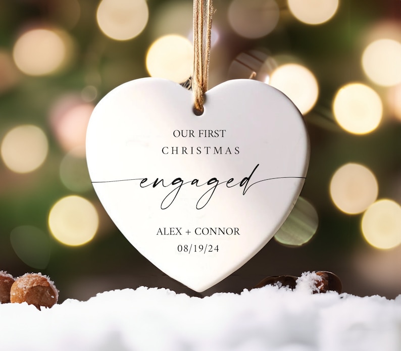 Engagement Christmas Ornament Personalized First Christmas Married