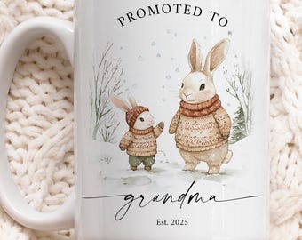 Pregnancy Announcement Grandparents Mug, Baby Announcement, Grandma Mug, New Grandma Grandpa Gift, First Time Grandparents Christmas Gift