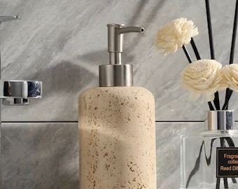 Soap dispenser, resin soap dispenser, robust soap dispenser, shampoo dispenser, dishwashing liquid dispenser, soap dispenser