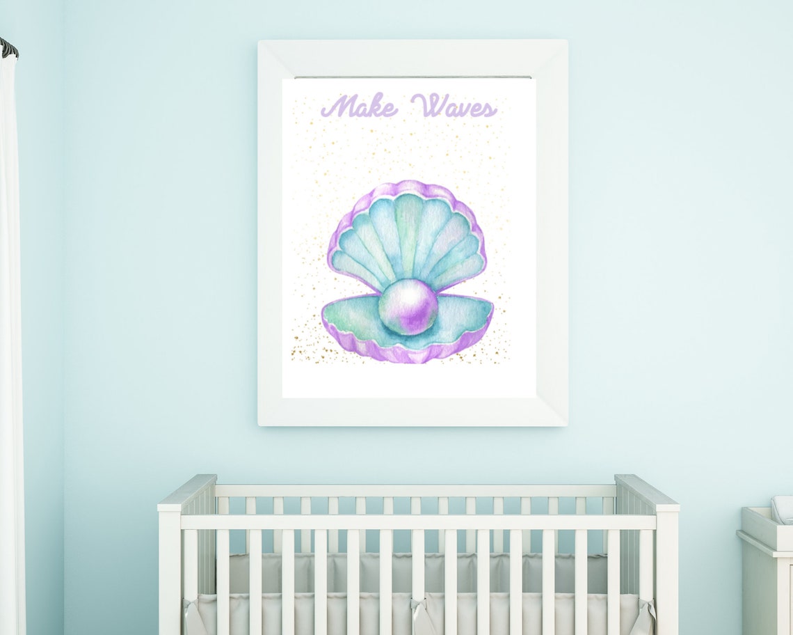 Set of 3 Mermaid Printables, Mermaid Nursery Printables, Mermaid ...