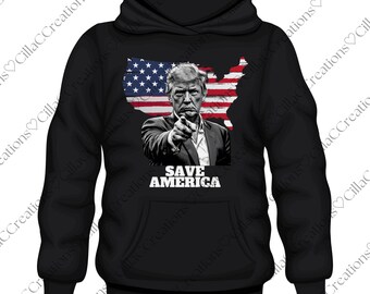 Donald Trump ‘save America’ PNG Digital Download – Patriotic Political