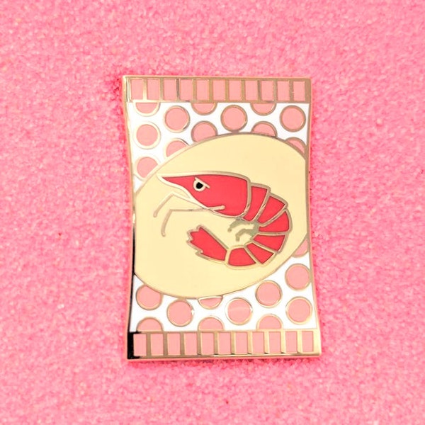 Shrimp Chips - Food 1.5" 38mm Hard Enamel Pin Badge with Free Shipping