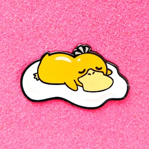 Sleeping Psyduck Egg- 1.5" 38mm Hard Enamel Pin Badge with Free Shipping