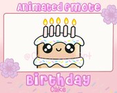 Birthday Cake Kawaii Animated Emote| Streamer Emotes | Twitch Emotes| Discord | Food Emote | Cute Emote | YouTube Emotes | KICK Emotes
