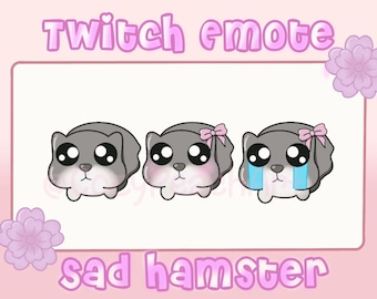 Sad Hamster Meme Kawaii Emote | Streamer | Twitch | Discord | YouTube | Kick