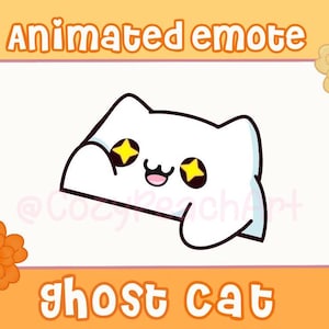 ボンゴ ゴースト キャット アニメーション エモート | ストリーマー | Twitch | Discord | YouTube | ハロウィン エモート