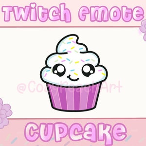 Cupcake Emote Kawaii | Streamer Emotes | Twitch Emotes| Discord | Food Emote | Cute Emote | YouTube Emotes | KICK Emotes