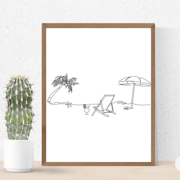 Beach Line Work Beach Line Art - Etsy