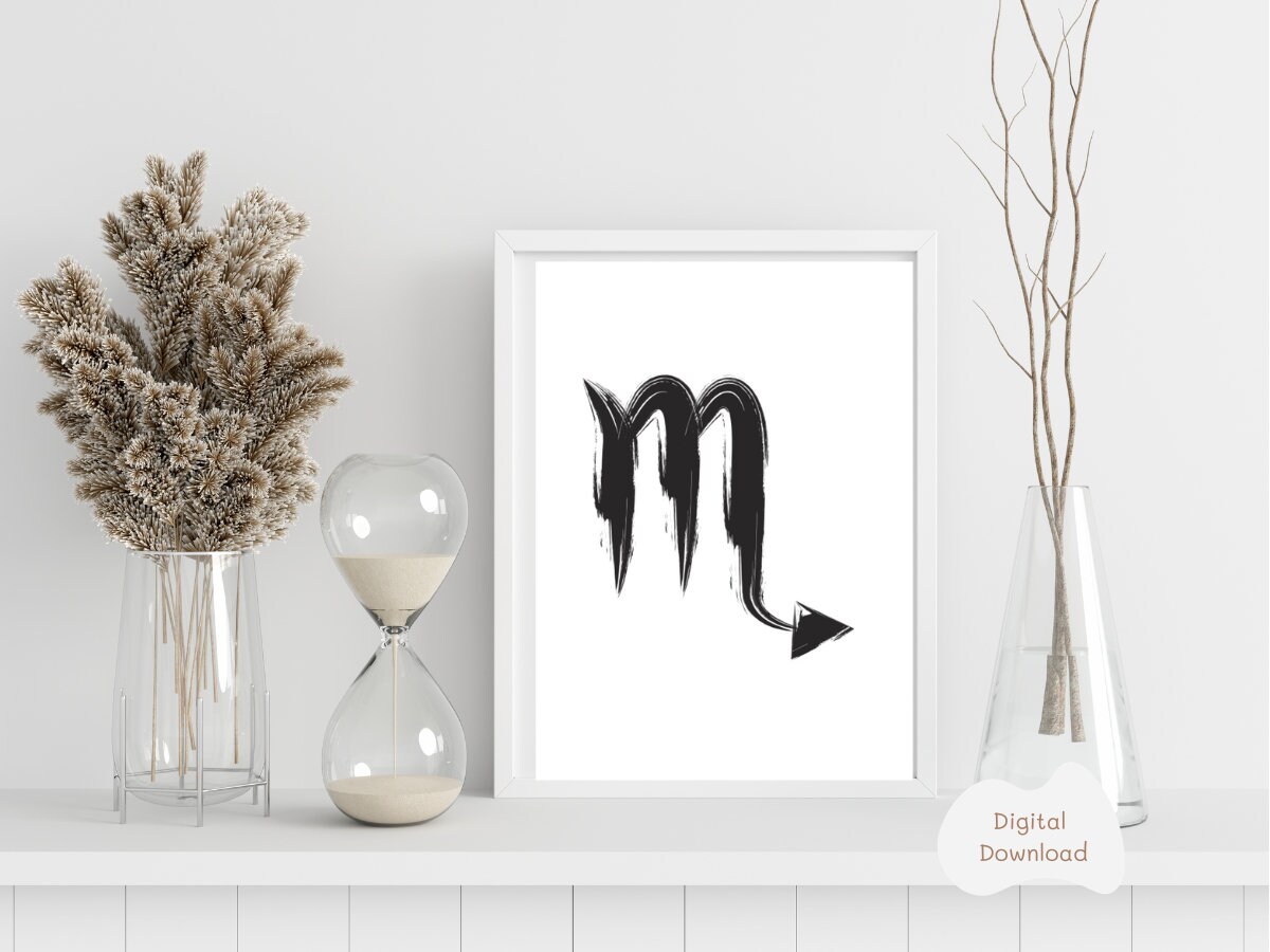Scorpio Printable Wall Art Zodiac Wall Art Printable Wall Art Astrology ...