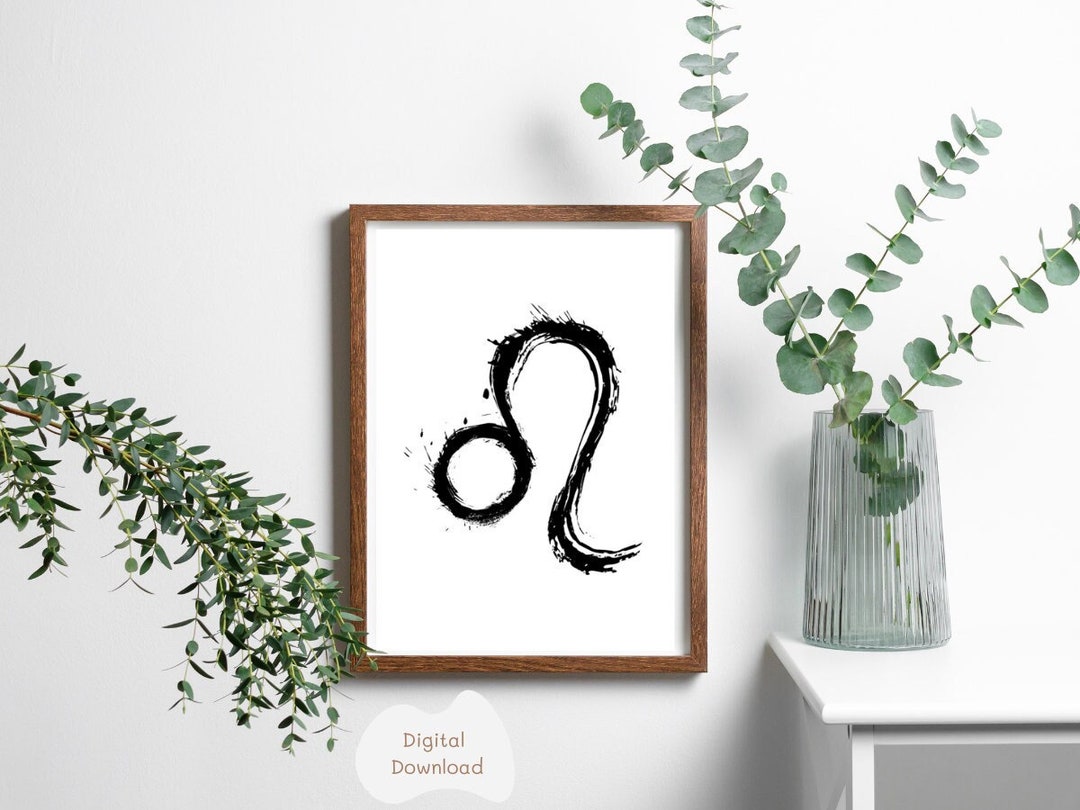 Leo Printable Wall Art Zodiac Wall Art Printable Wall Art Leo Prints ...