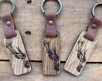 Schlüsselanhänger Holz “Hirsch”