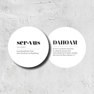 Bierdeckel Servus Dahoam Definition| Bierfuizl | Bierdeckelpappe