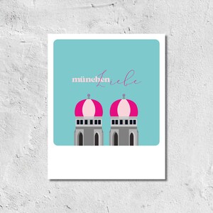 Postkarte Münchenliebe Frauentürme | Bayern | München