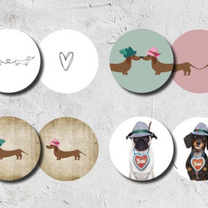 Bierdeckel Set 4er | Dackelliebe | Bierfuizl | Bierdeckelpappe | Untersetzer | Bayrisches Geschenk | Mitbringsel Bayern | Bavaria